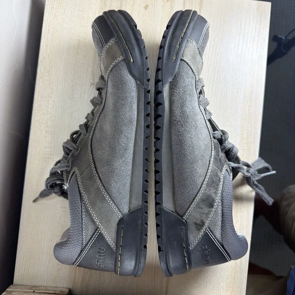 Ahnu Mens Suede Walking Shoes Grey Size 10 AF1404